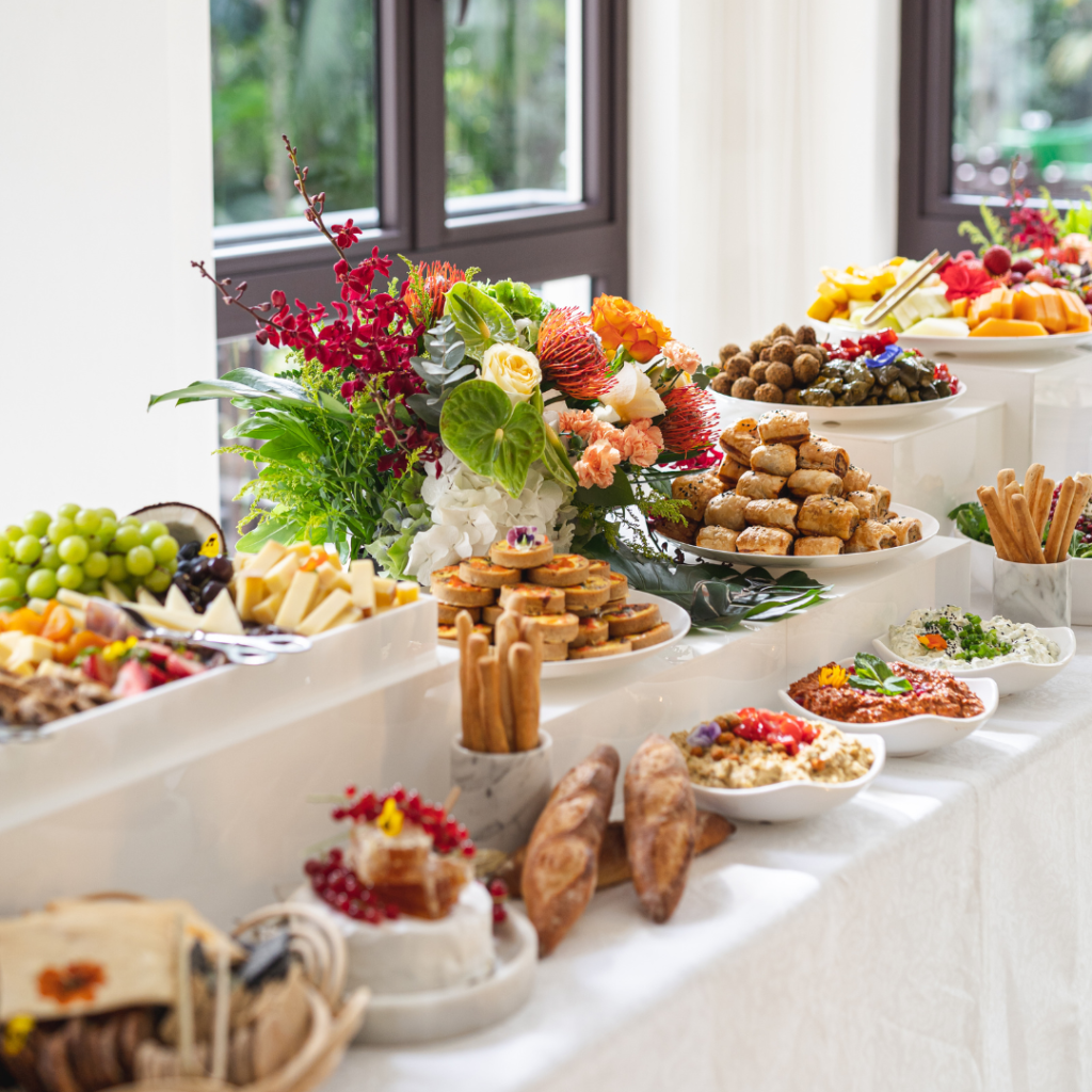 Corporate event appetizer display